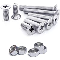 M4×20 mm Tornillo y Tuerca Acero Inoxidable 304 Cruzar Tornillo Mecanico de Cabeza Avellanada 150 UNIDS